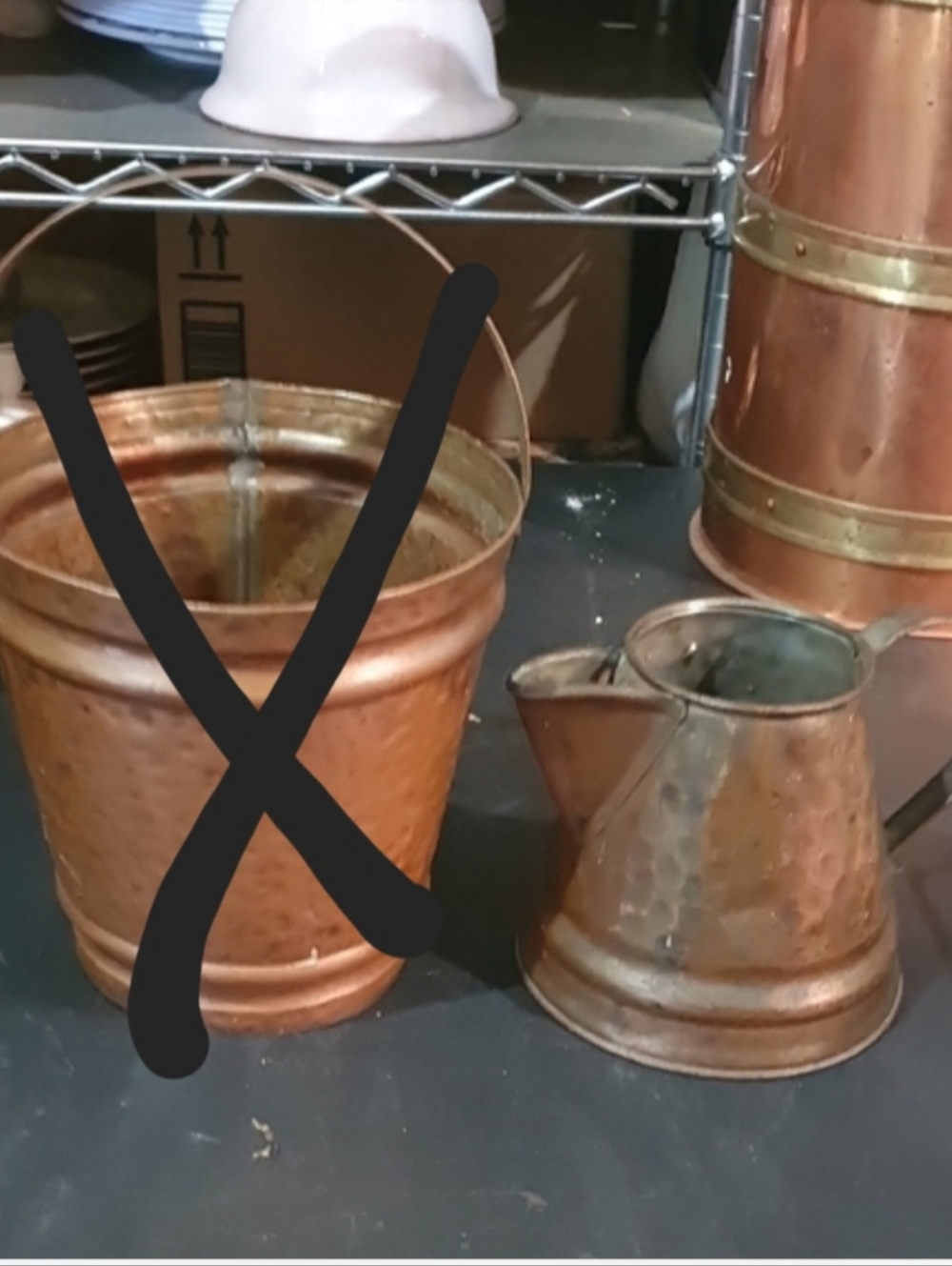 Vintage Rustic Genuine Copper Watering Can